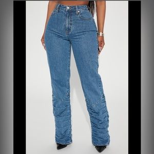 Stacked straight Leg Jeans